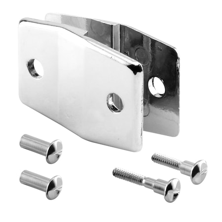 Prime-Line Alcove Clips, 1/4 in. Offset, Zinc Alloy (Cast Zamak), Chrome Plated (1 Pair) 656-6656